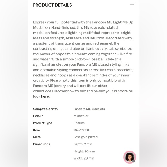 Pandora ME Light Me Up Medallion Charm - Picture 7 of 10